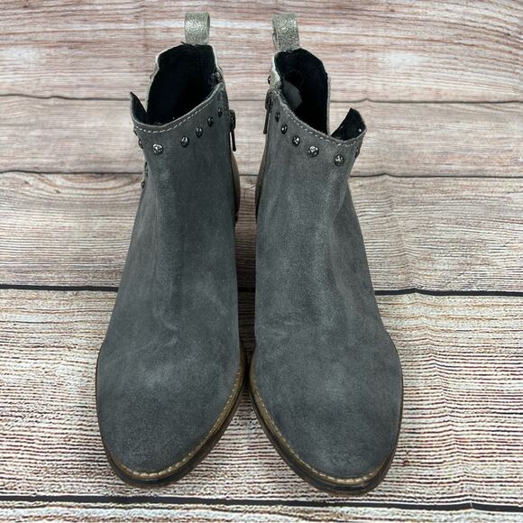 Diba True Short Order Suede Ankle Boots in Charcoal Pewter Size 8 Boho Western - Picture 2 of 13